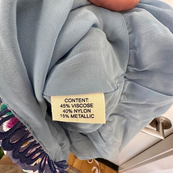 NWT Celiab Velvet Devore With Gold Lurex Floral Katie Midi Dress Size L - Picture 9 of 12